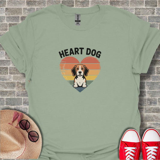 Heart Dog Graphic Tee for Animal Lovers