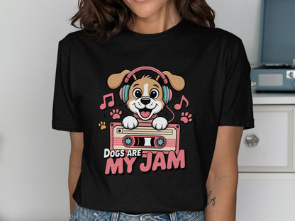 Dogs Are My Jam Fun Casual Graphic Tee product type