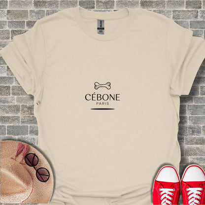CÉBONE PARIS Logo on Casual Wear Design T-Shirt