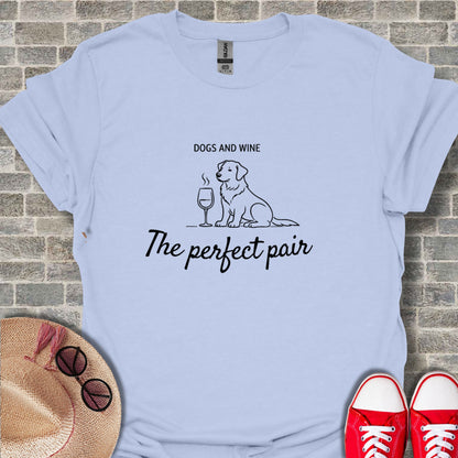 Dogs and Wine The Perfect Pair Graphic Tee
