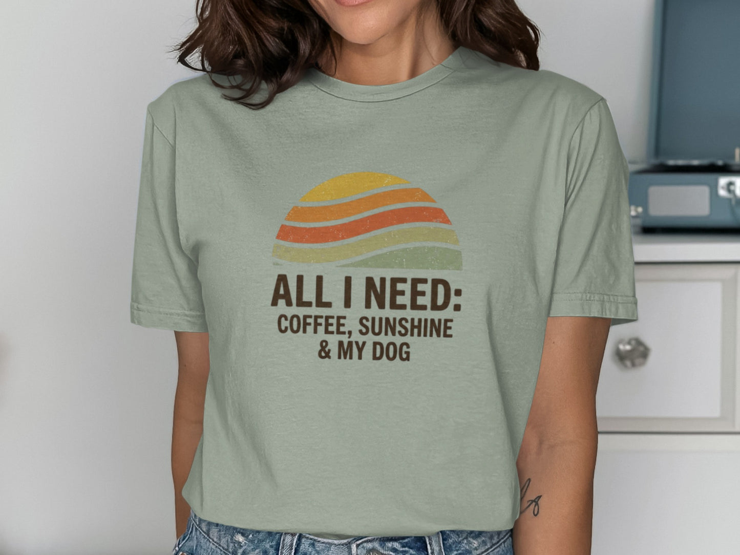 All I Need Coffee Sunshine and My Dog T-shirt