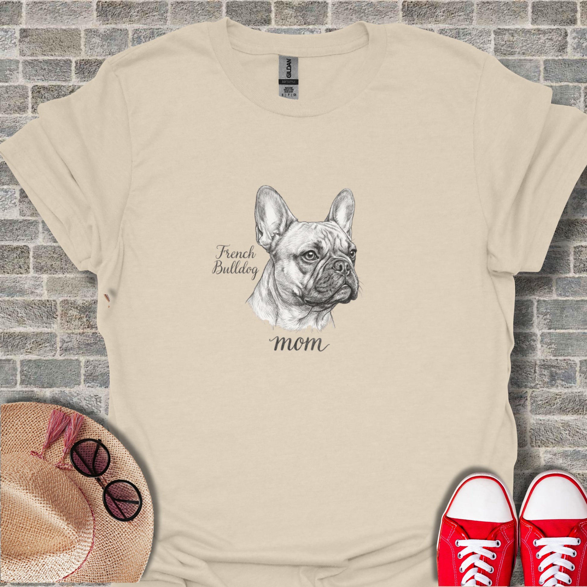 French Bulldog Mom Graphic Tee Stylish Casual Shirt