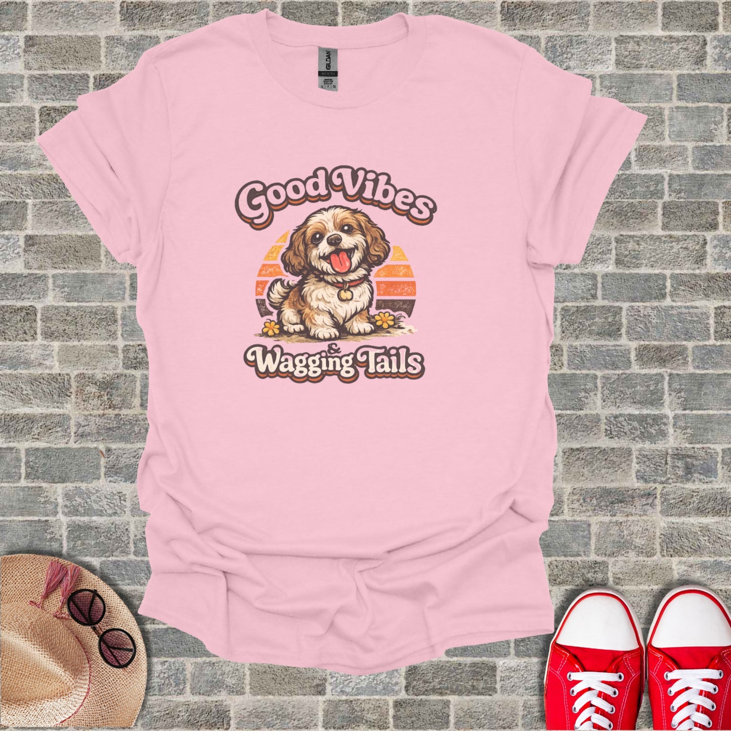 Good Vibes & Wagging Tails Cute Dog Design product type
