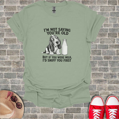 The Milk Sniffer Basset Hound T-Shirt
