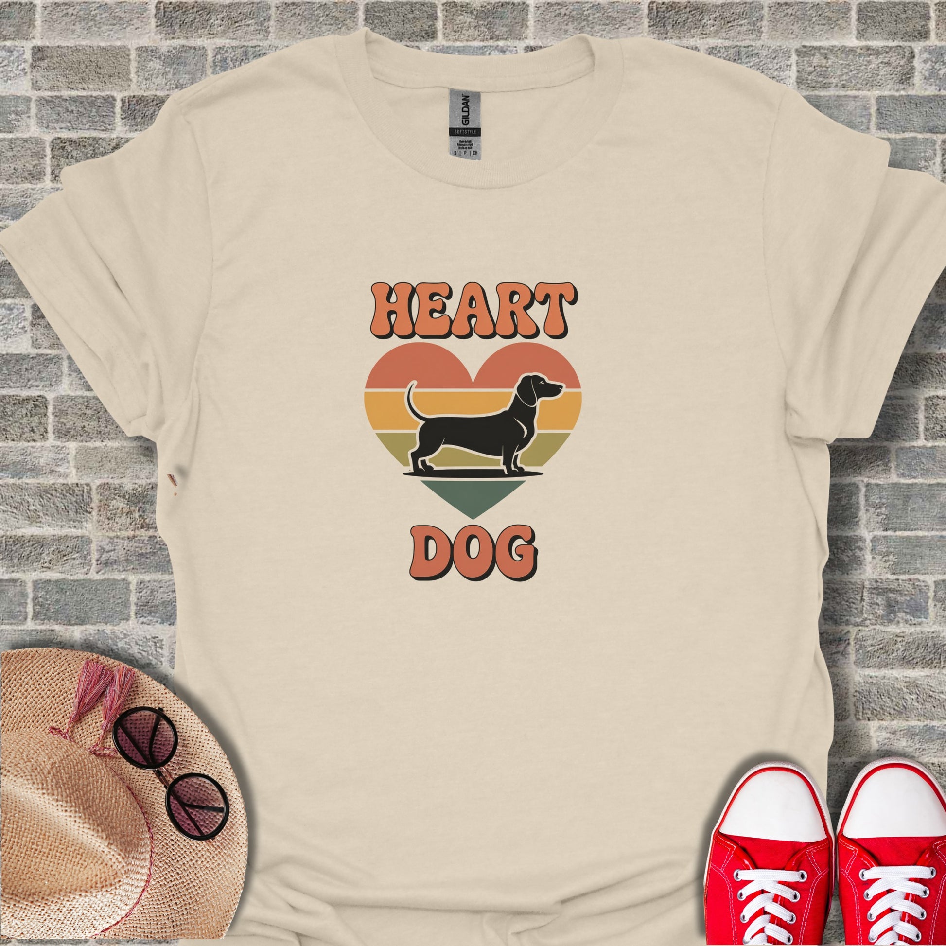 Heart Dog Graphic T-shirt for Pet Lovers