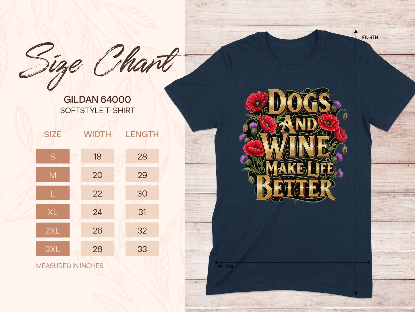 Dogs And Wine Make Life Better T-Shirt Design