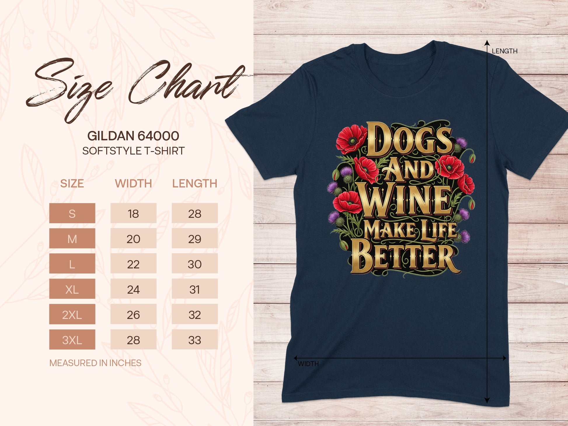 Dogs And Wine Make Life Better T-Shirt Design