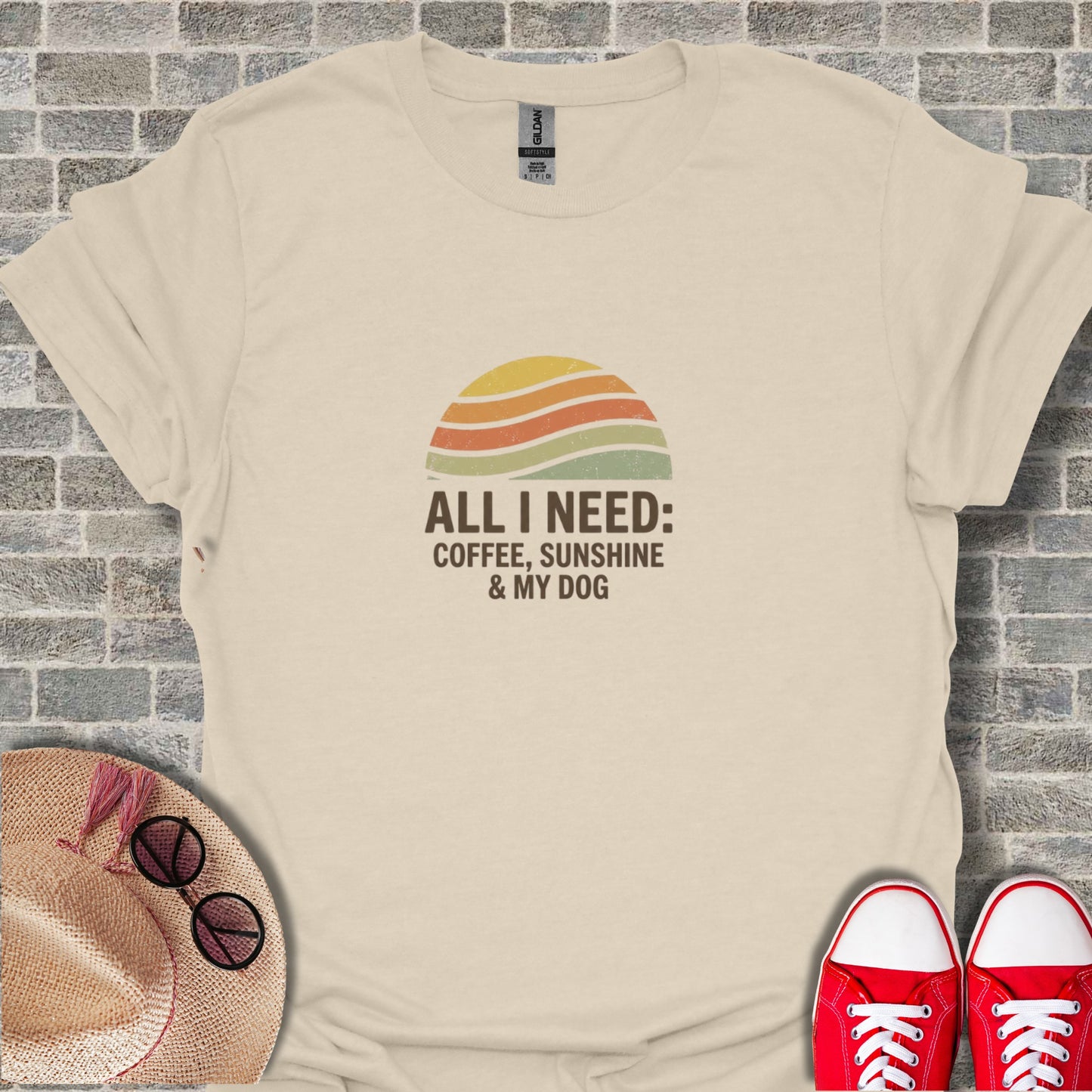 All I Need Coffee Sunshine and My Dog T-shirt
