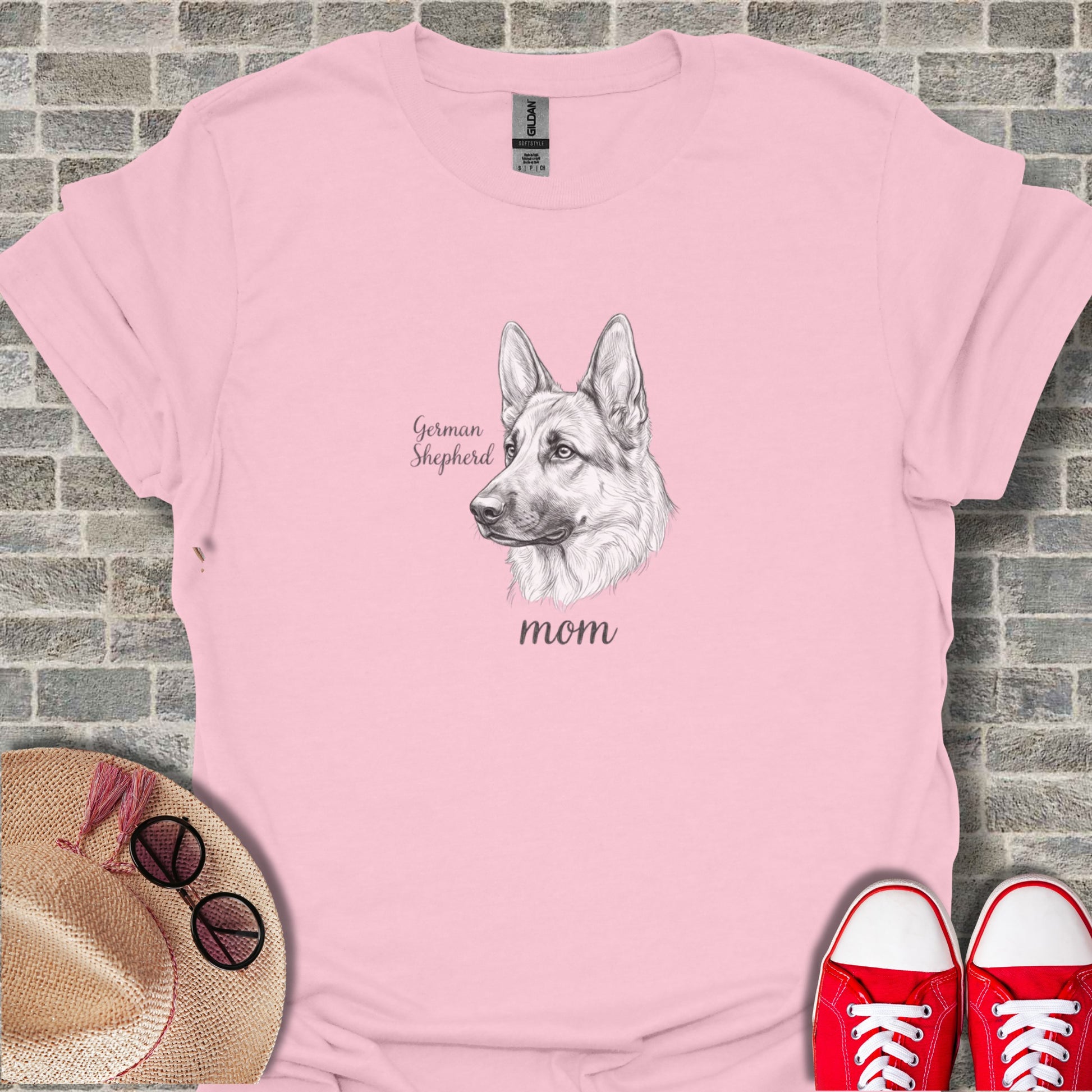 German Shepherd Mom Graphic Tee for Dog Lovers