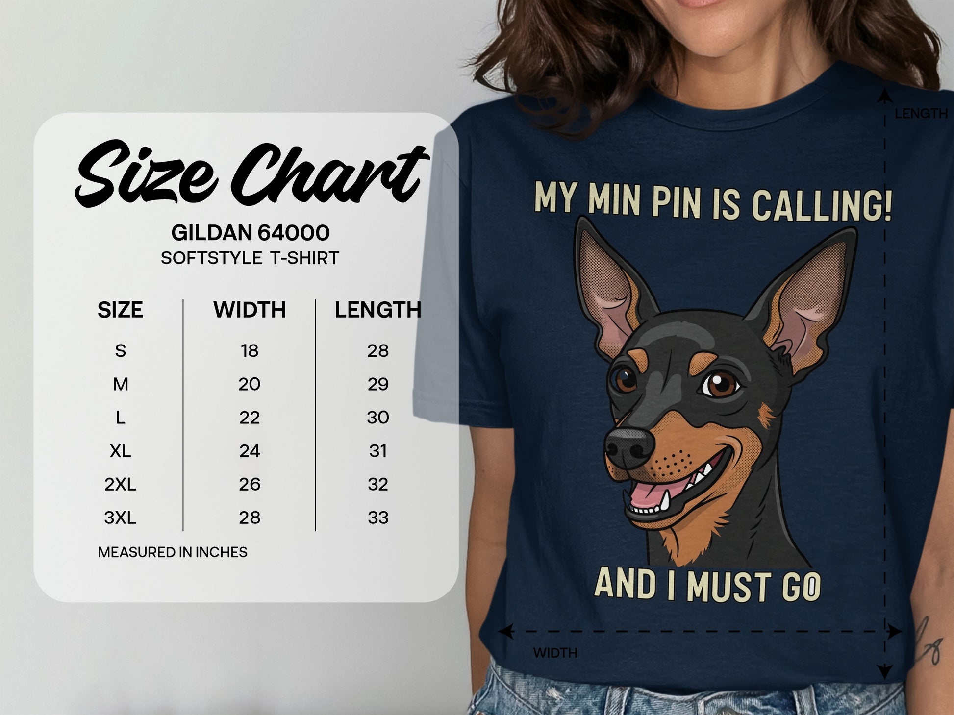 My Min Pin is Calling and I Must Go T-shirt