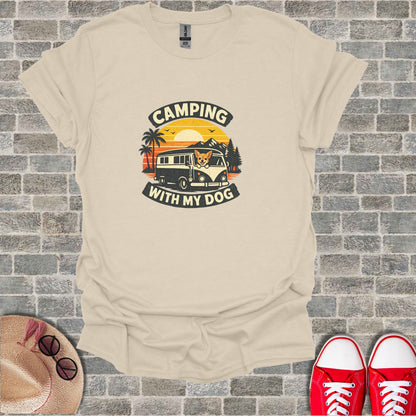 Camping With My Dog Van Sunset Mountains product type