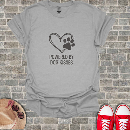 Powered By Dog Kisses Heart Paw Print product type