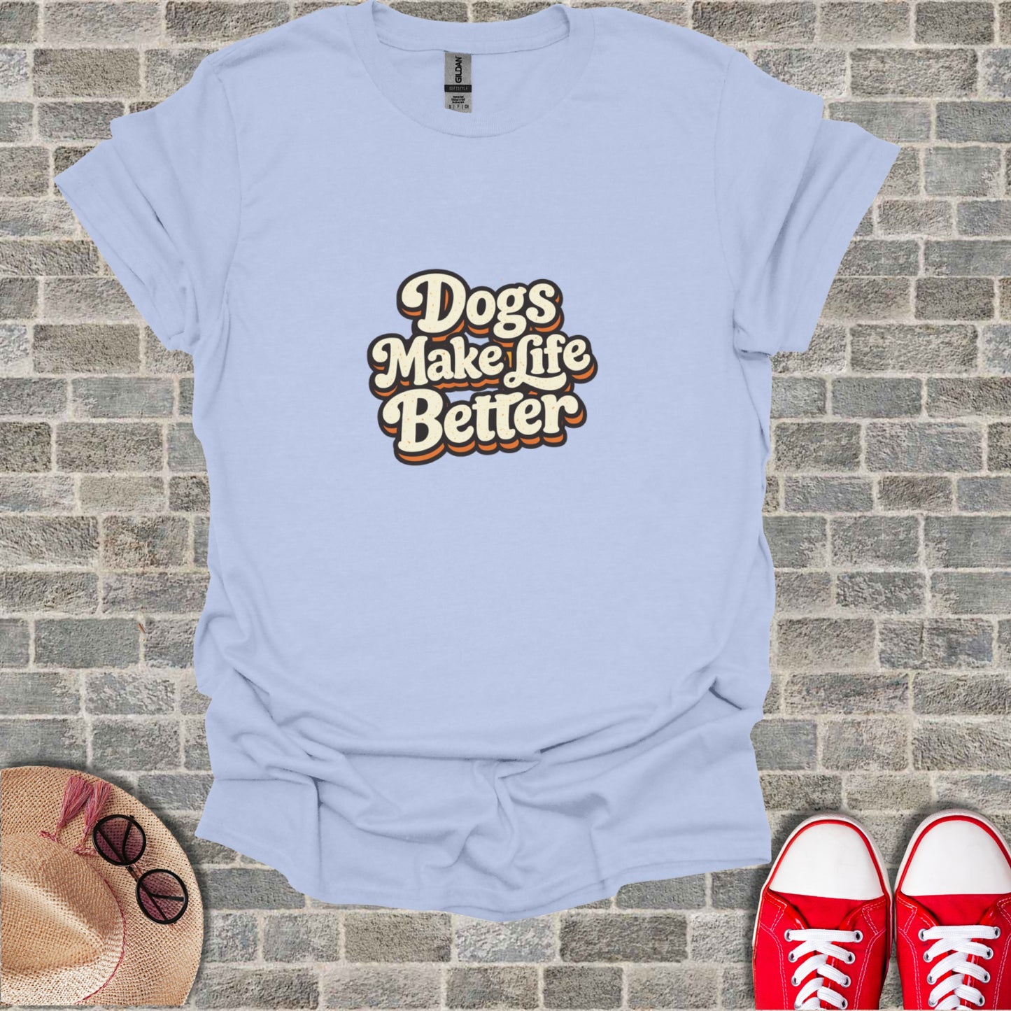 Retro Groovy Dogs Make life Better product type