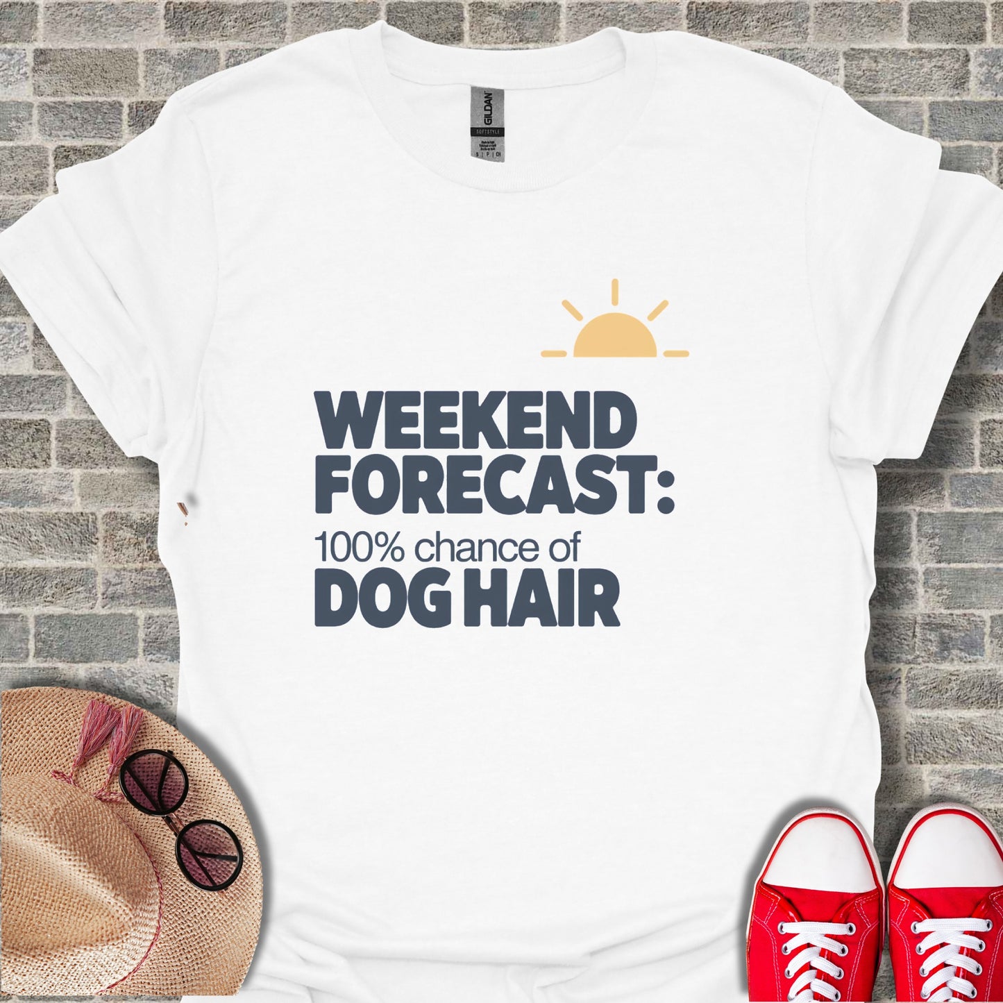Weekend Forecast 100% Chance of Dog Hair T-shirt