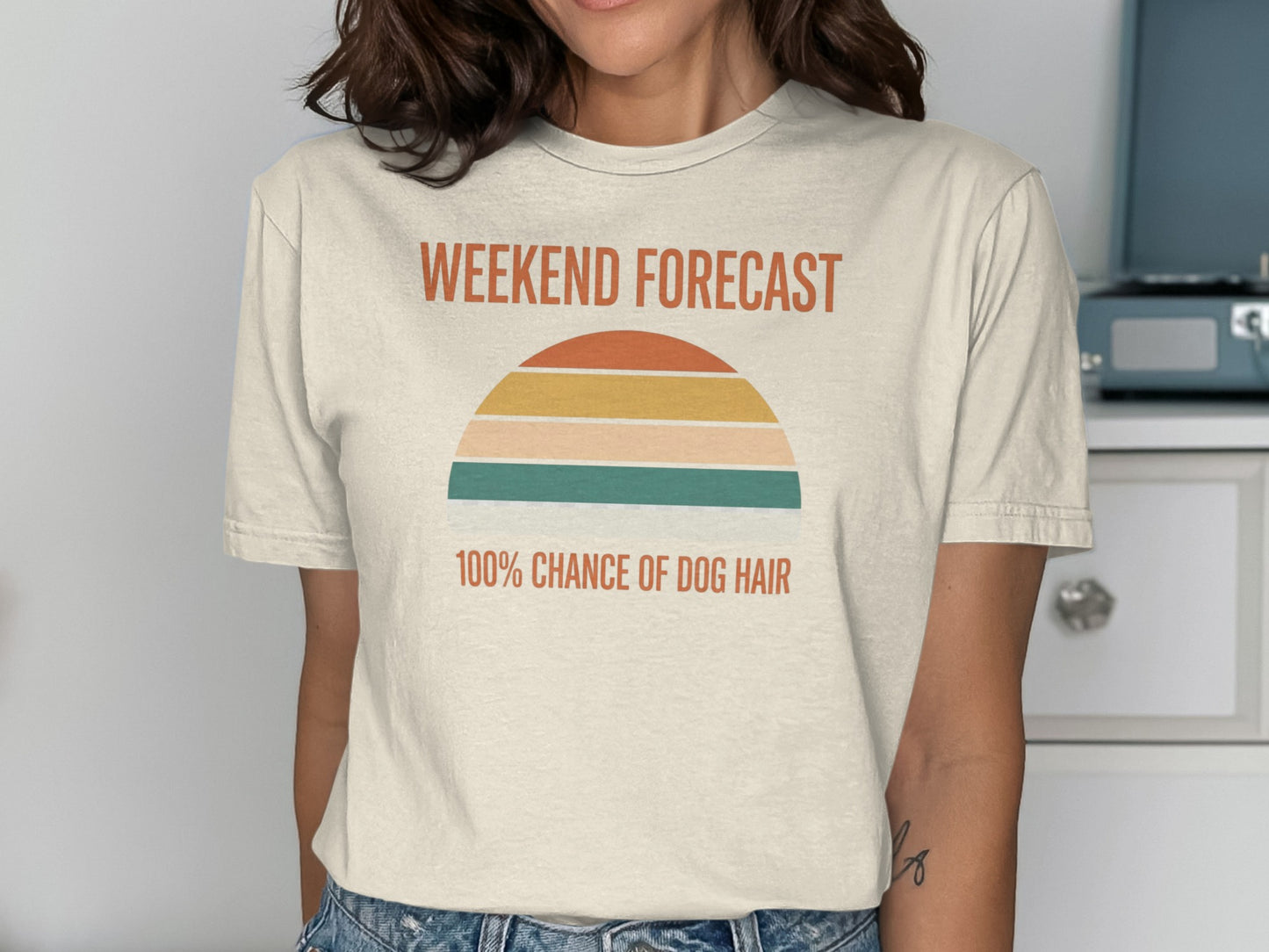 Weekend Forecast 100% Chance of Dog Hair T-Shirt