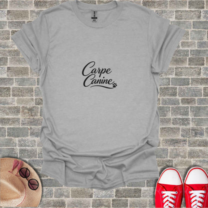 Carpe Canine Paw Print Graphic Grey Short Sleeve product type