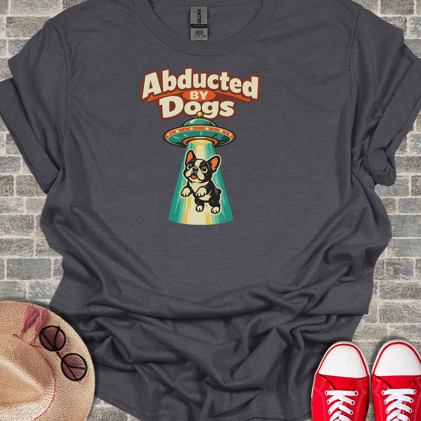 Abducted By Dogs Funny Alien Abduction T-Shirt
