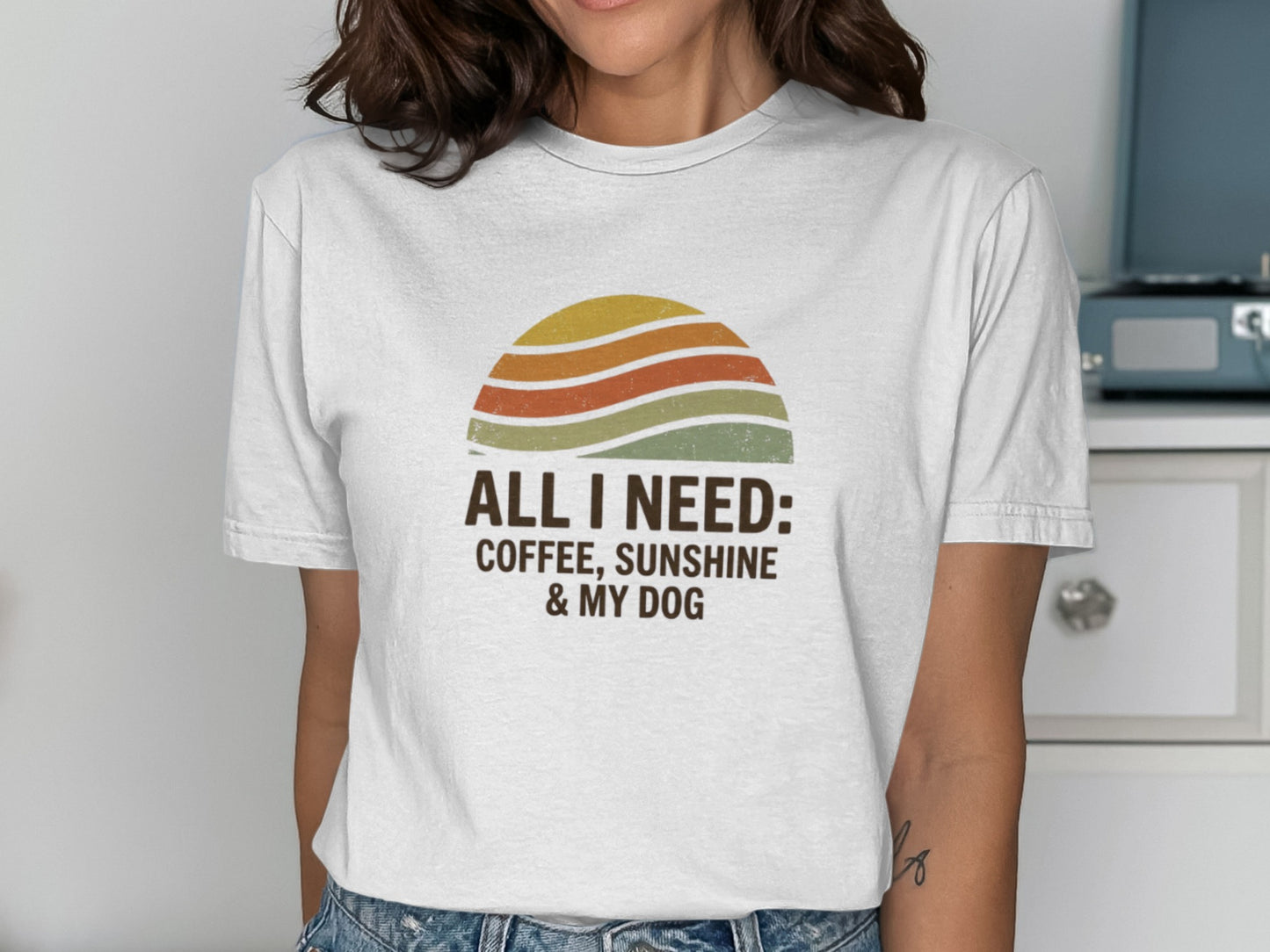 All I Need Coffee Sunshine and My Dog T-shirt