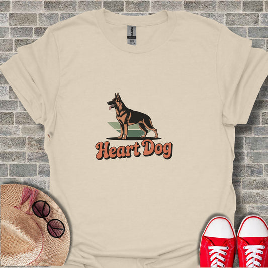 Heart Dog Graphic Tee for Casual Wear