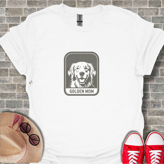 Golden Mom Graphic Dog Lover Shirt Fashionable Apparel
