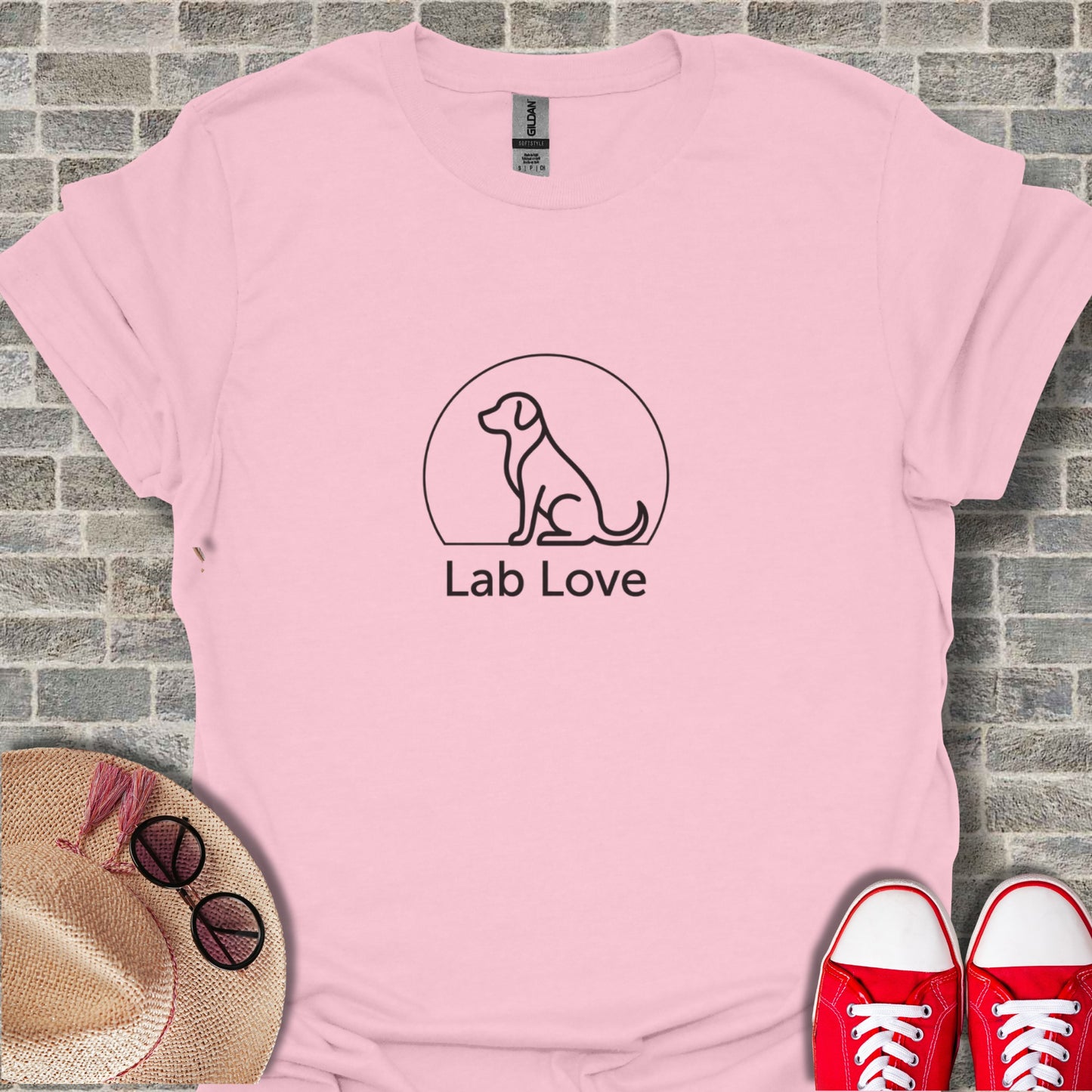 Lab Love Graphic Short Sleeve Pet Lover Shirt