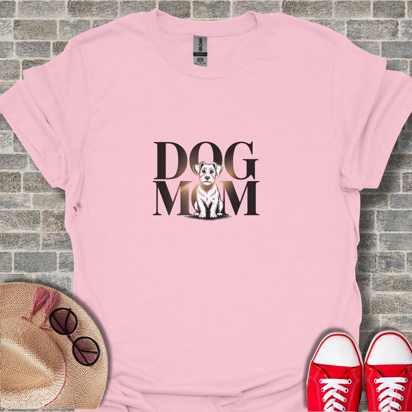 Dog Mom T-Shirt with Cute Puppy Design for Dog Lovers