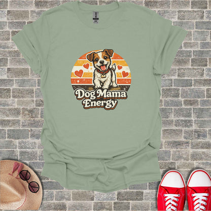 Retro Happy Dog Mama Energy Hearts t-shirt product type