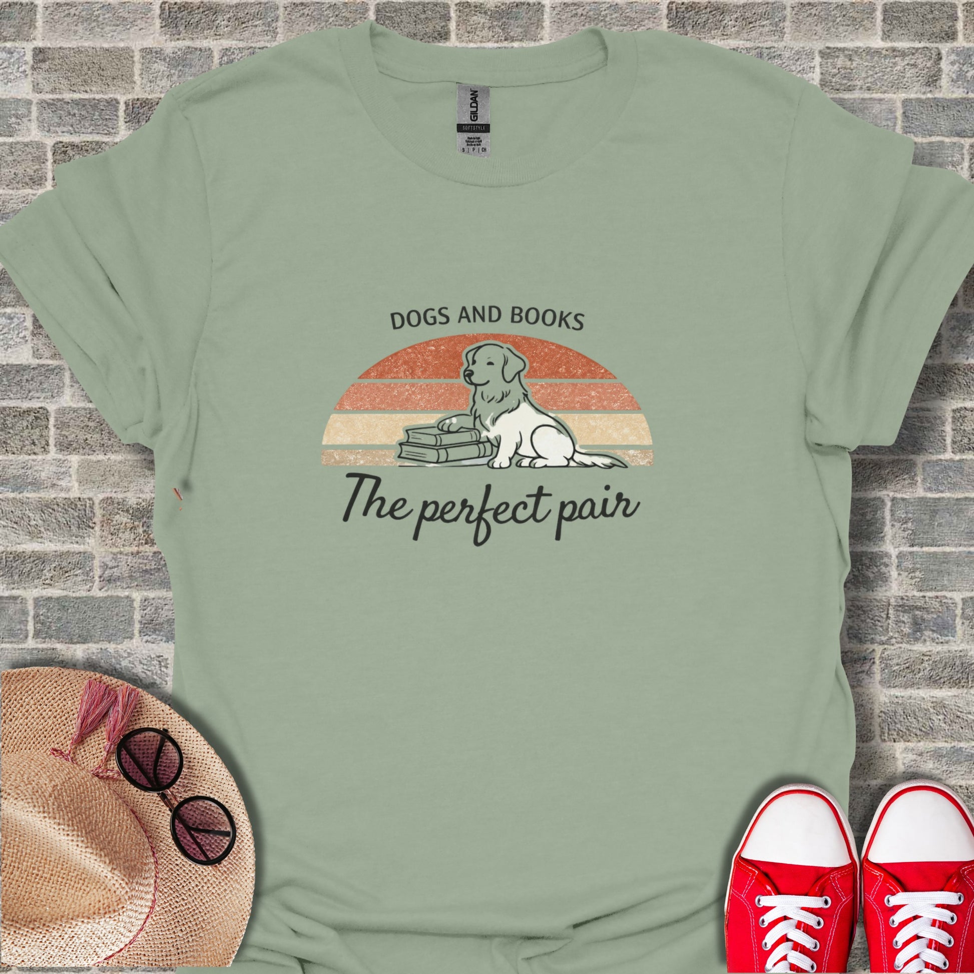 Dogs and Books The Perfect Pair Shirt for Book Lovers