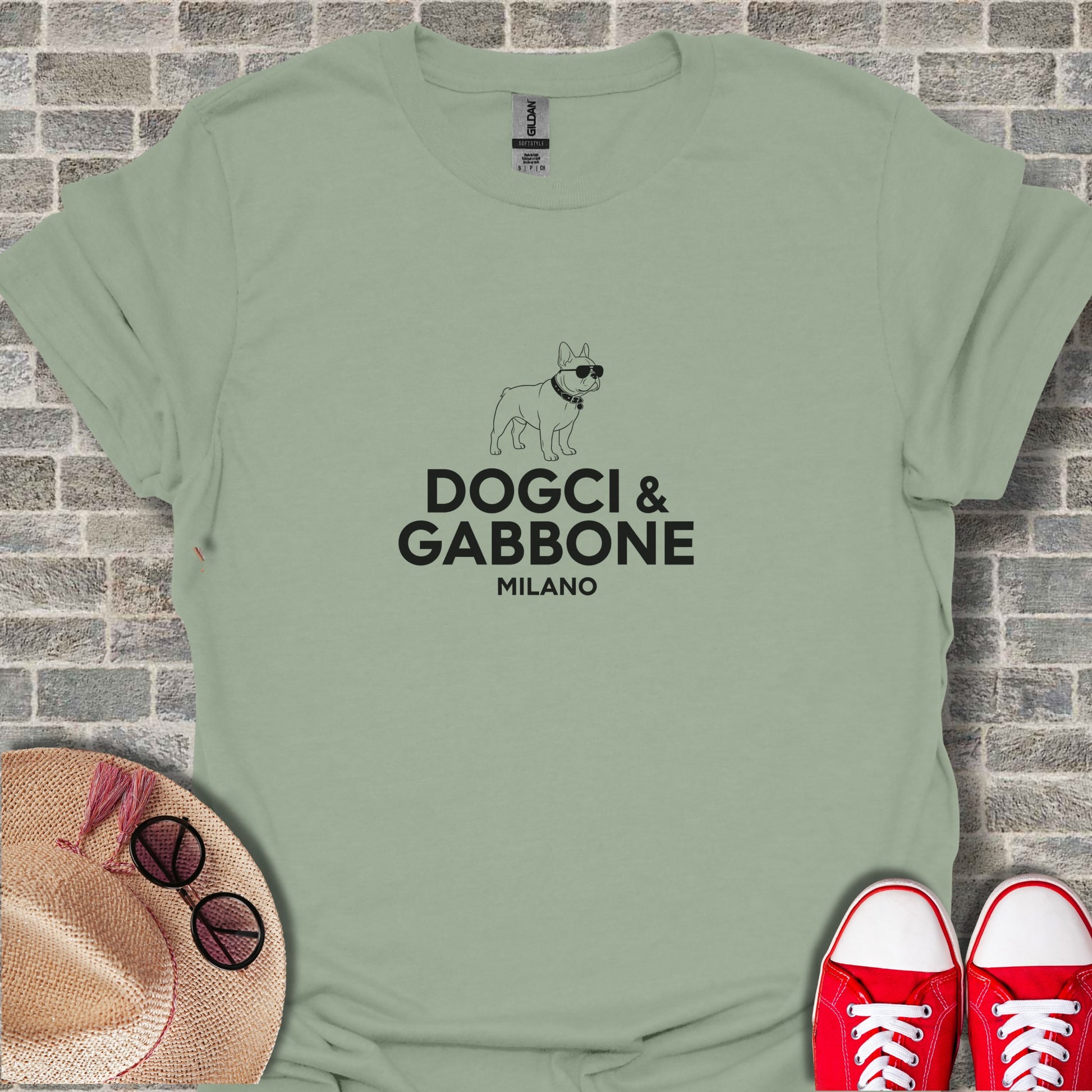 Funny Dogci & Gabbone Milano Print T-Shirt