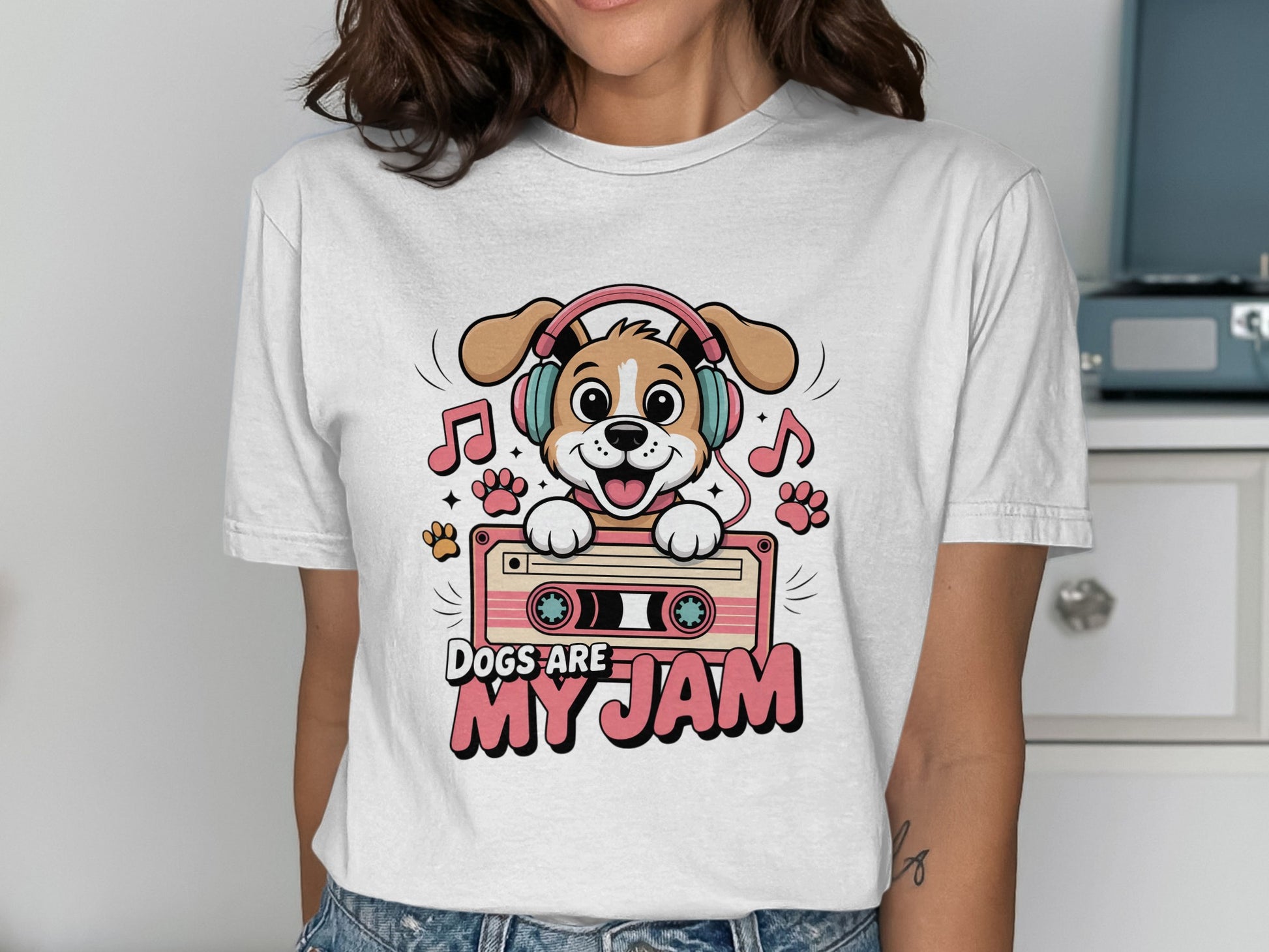 Dogs Are My Jam Cute Graphic T-Shirt product type