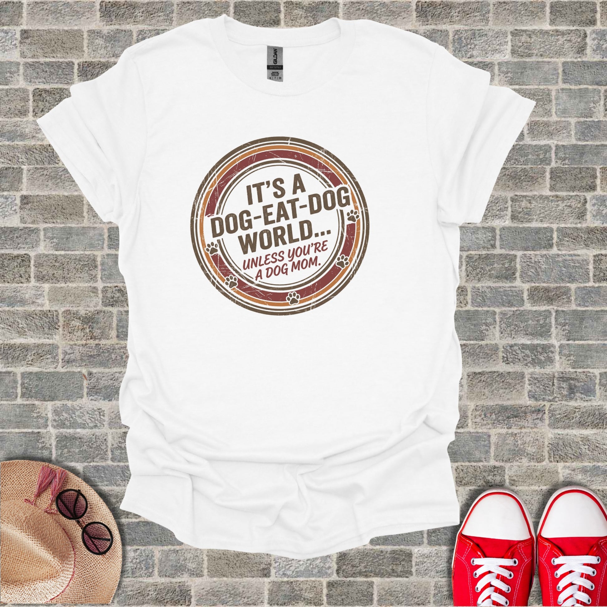IT'S A DOG-EAT-DOG WORLD UNLESS DOG MOM T-Shirt product type