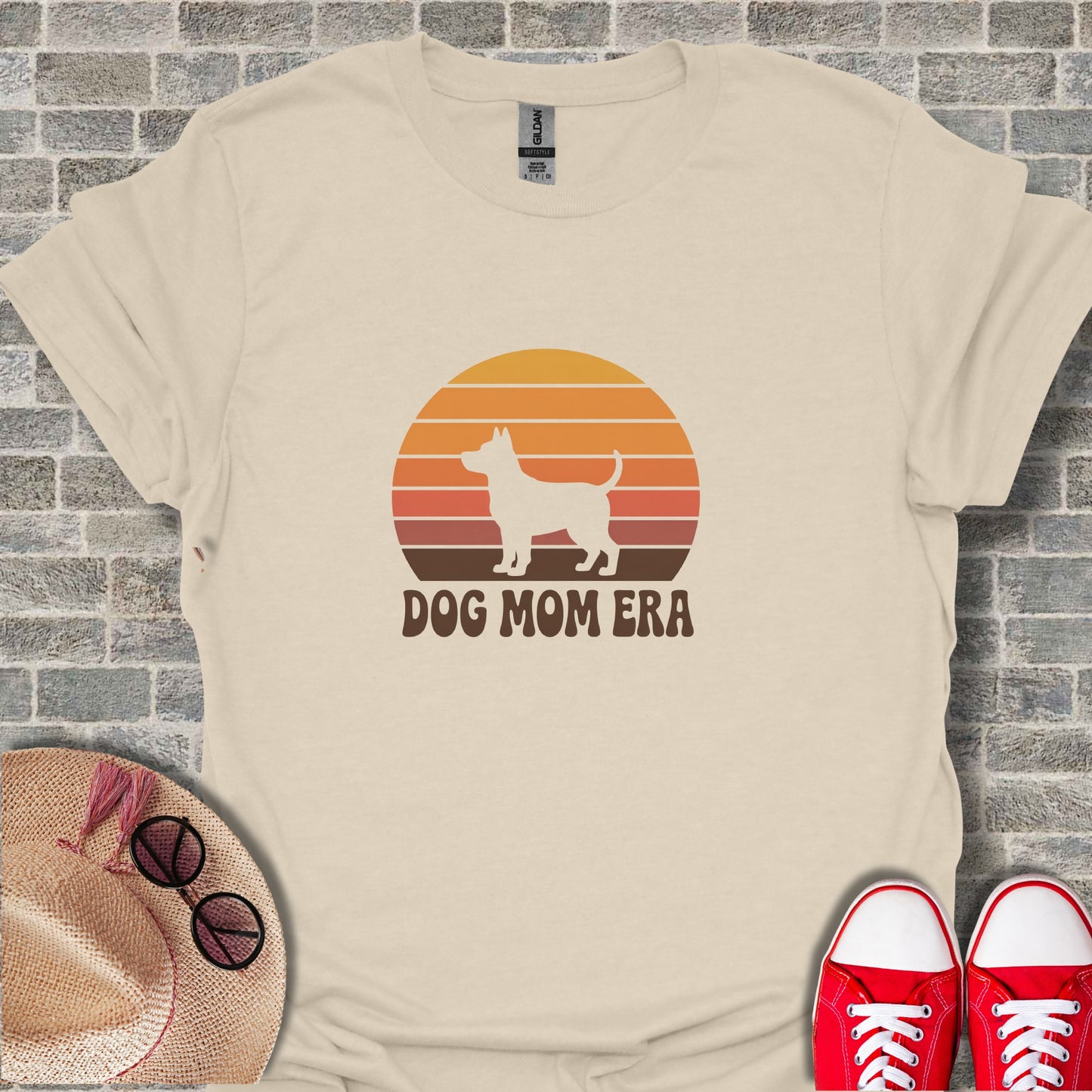 Dog Mom Era Sunset Inspired Graphic Shirt