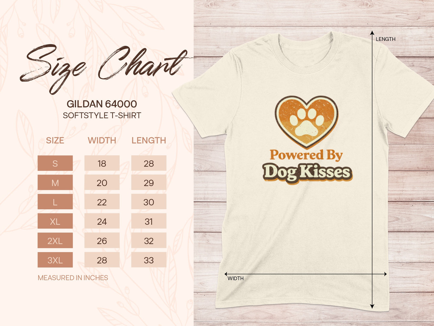 Powered By Dog Kisses GILDAN 64000 SOFTSTYLE T-SHIRT product type