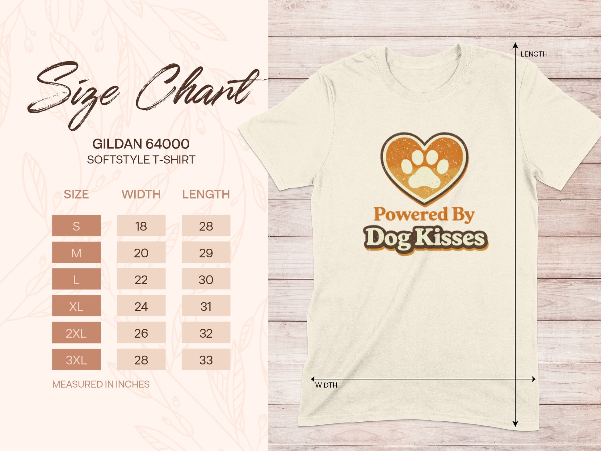 Powered By Dog Kisses GILDAN 64000 SOFTSTYLE T-SHIRT product type