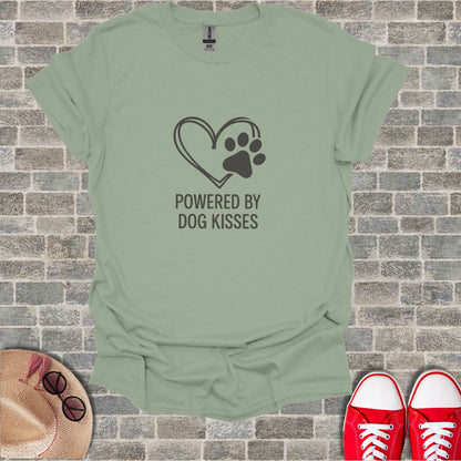 Heart Paw Print Powered By Dog Kisses T-shirt product type