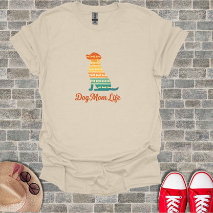 Dog Mom Life Rainbow Bone Dog Silhouette T-shirt product type