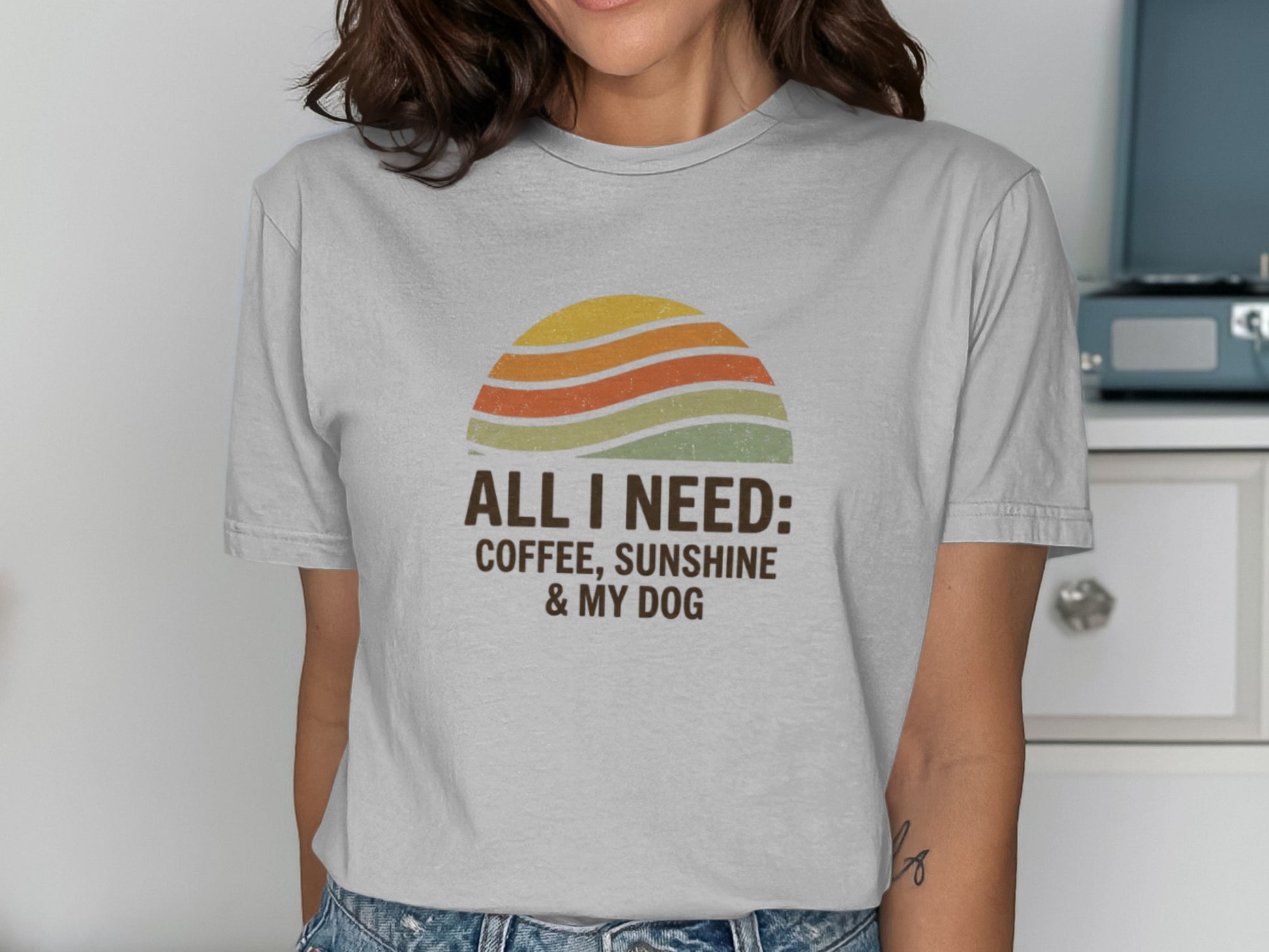 All I Need Coffee Sunshine and My Dog T-shirt