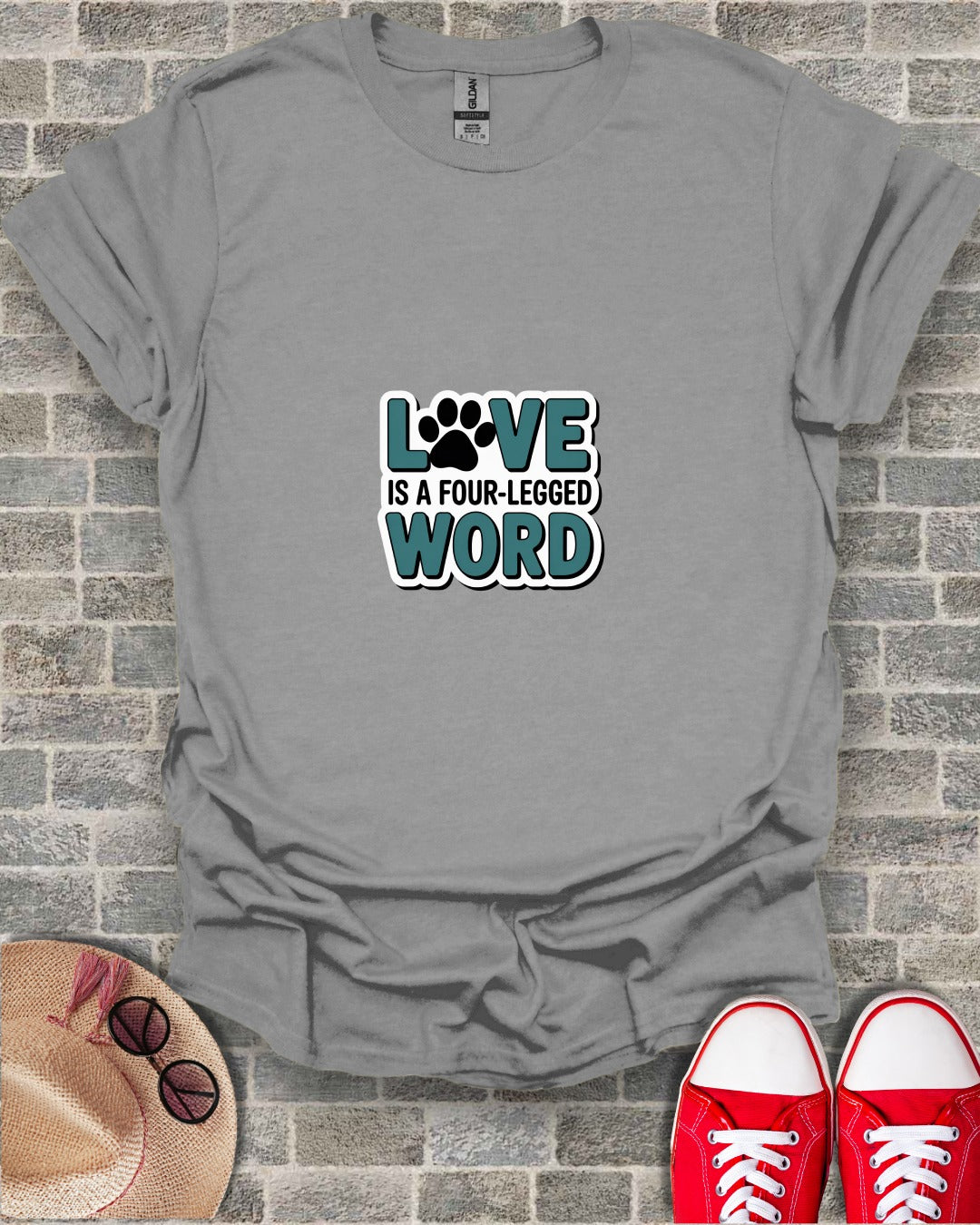 Love is a Four-Legged Word Graphic T-Shirt