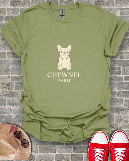 Stylish Chewnel Paris French Bulldog Graphic Tee