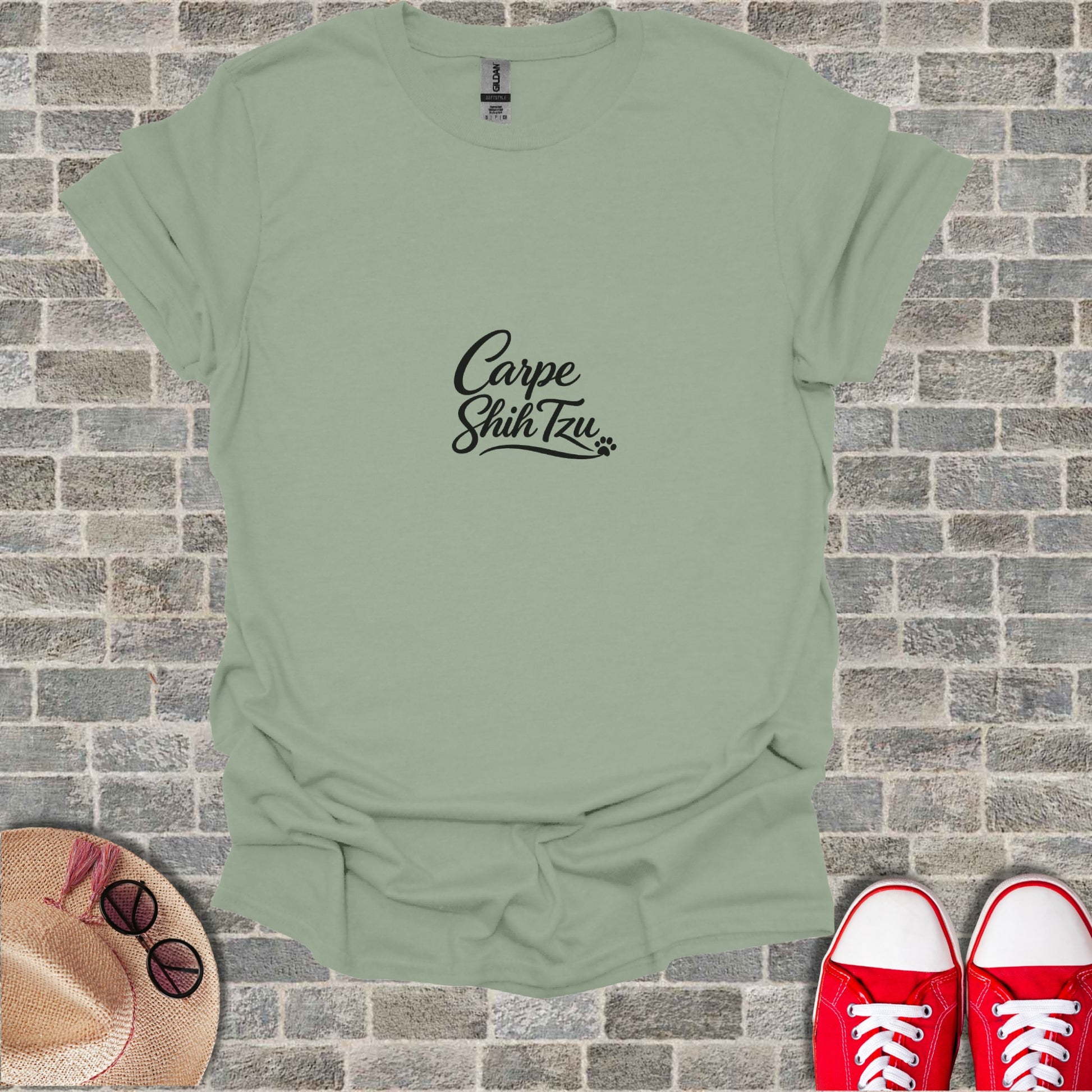 Sage Carpe Shih Tzu Short Sleeve T-shirt product type