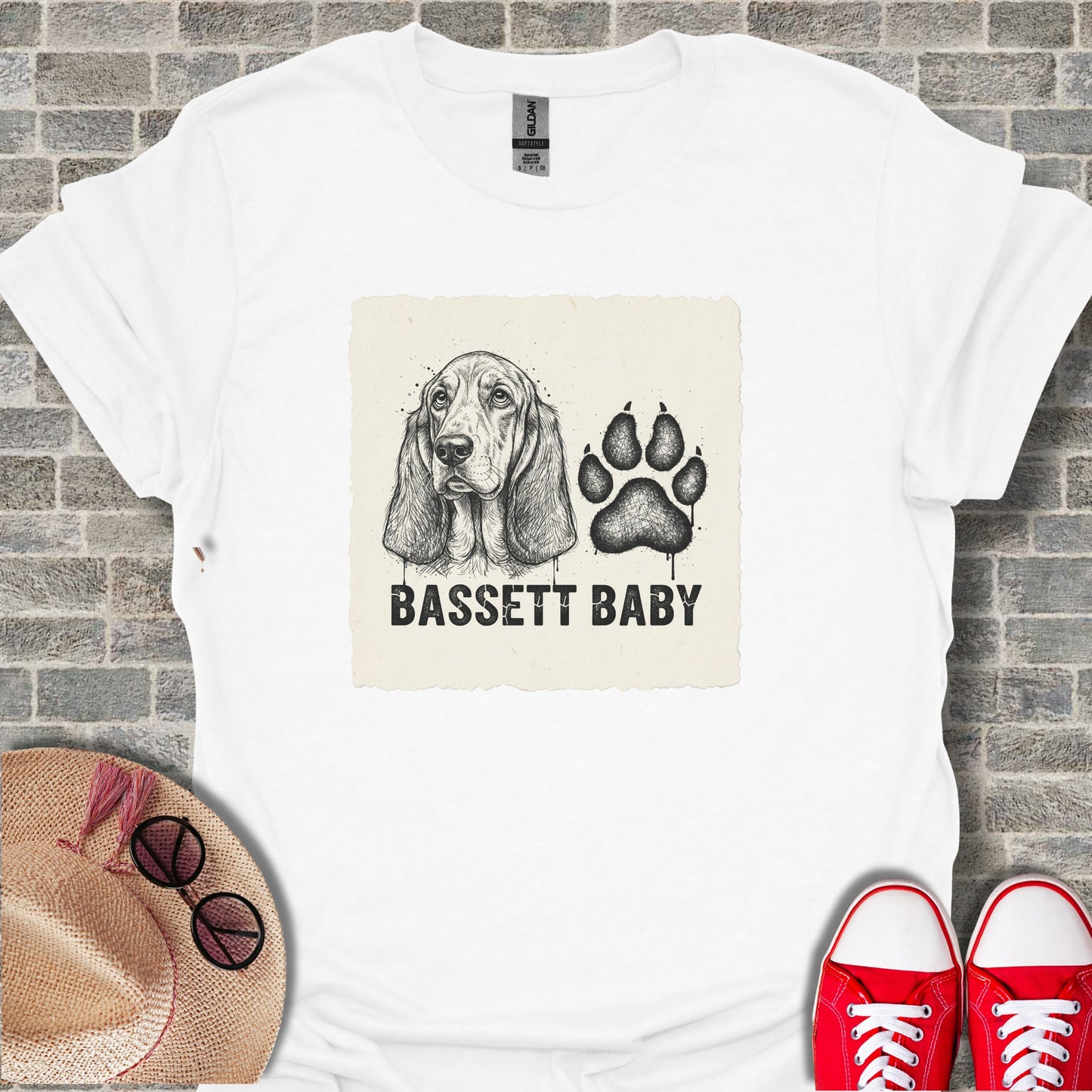 Basset Baby Graphic Tee for Dog Lovers Shirt