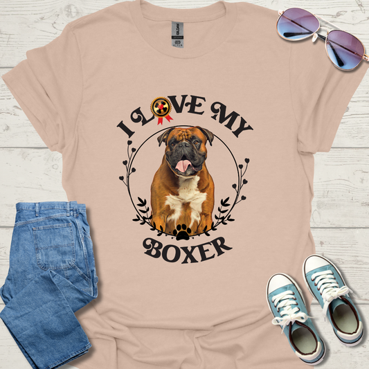 I Love My Boxer Unisex Softstyle T-Shirt