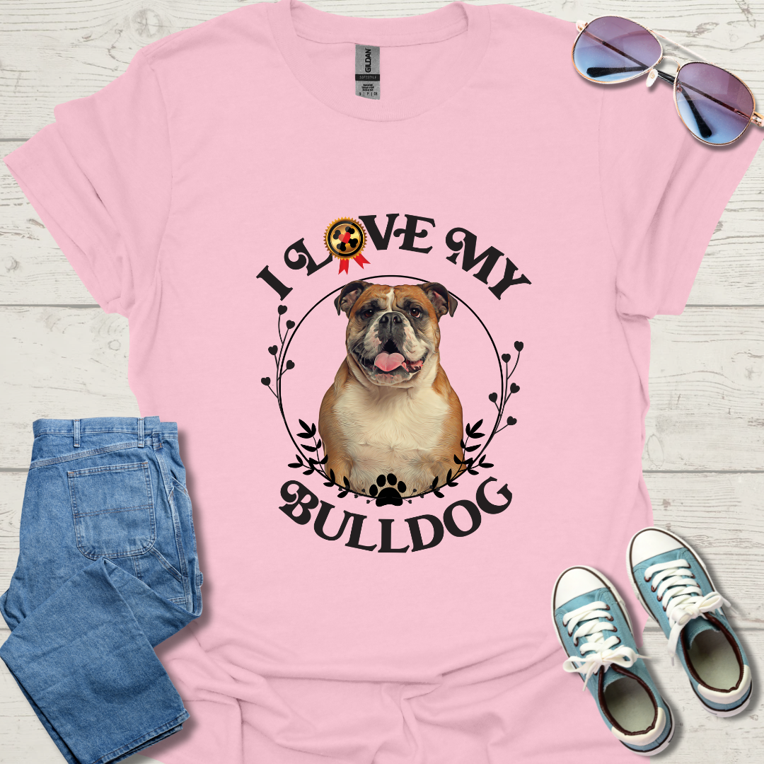 I Love My Bulldog Unisex Softstyle T-Shirt